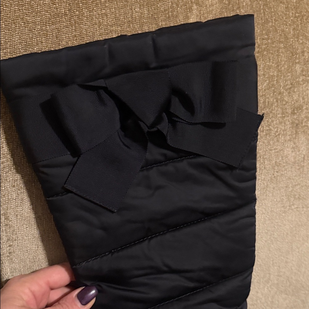 Kate Spade Black Wedge Boots with Bow - Picture 5 of 5